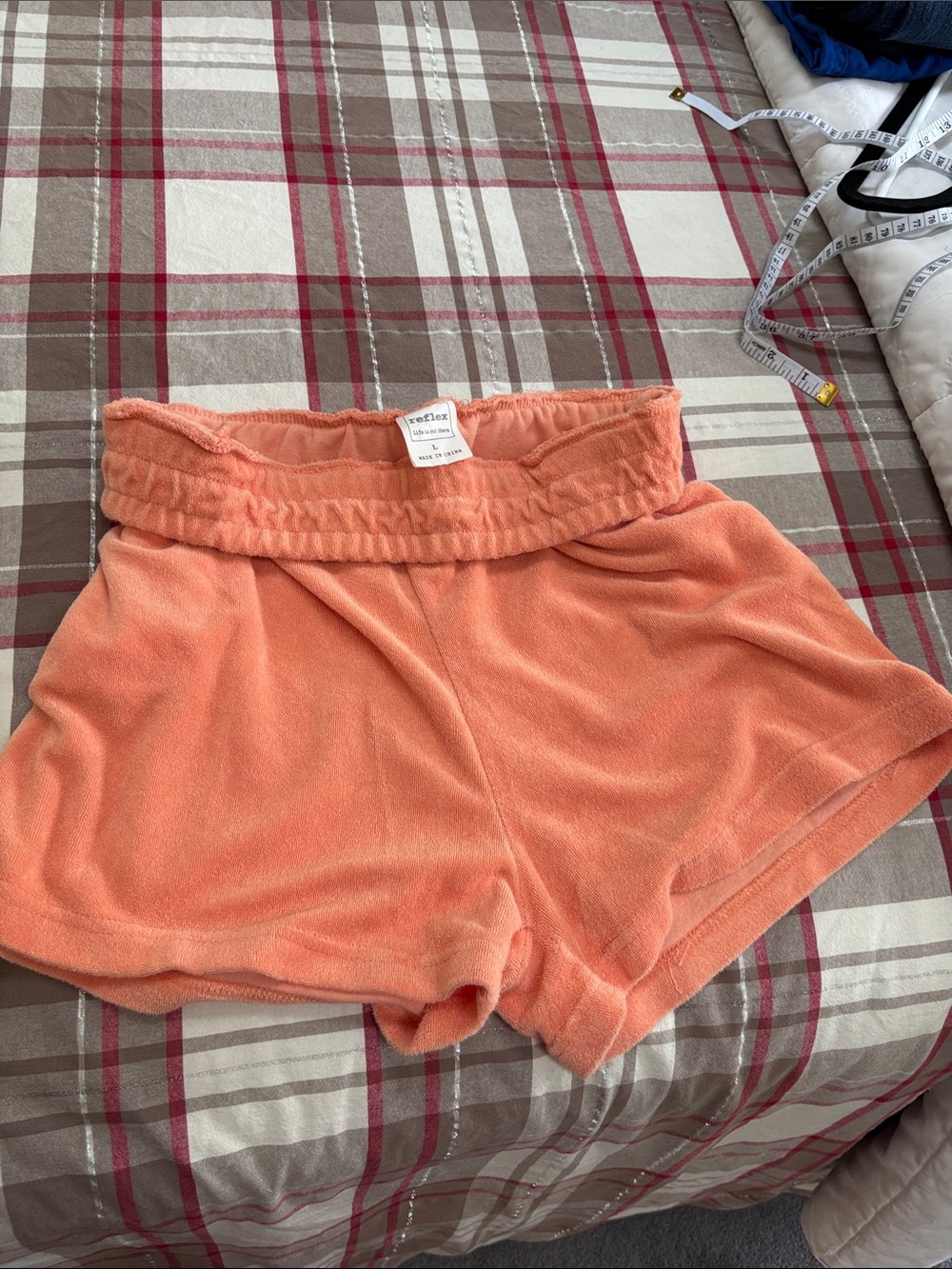 Reflex Coral-Orange Terry Lounge Shorts